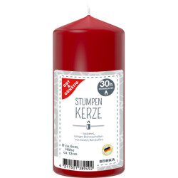 Gut & Günstig Stumpenkerze bordeaux 120x60mm