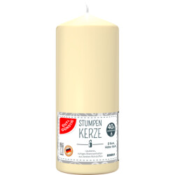 Gut & Günstig Stumpenkerze creme 150/60mm