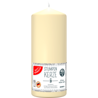 Gut & Günstig Stumpenkerze creme 150/60mm