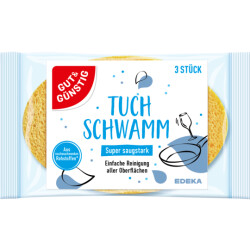 Gut & Günstig Tuchschwamm oval 3ST