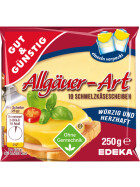 Gut & Günstig Schmelzkäse Scheiben Allgäuer 35% 250g