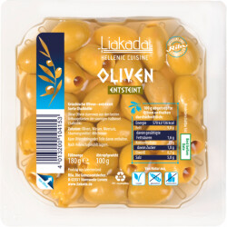Liakada grüne Oliven entsteint 180g