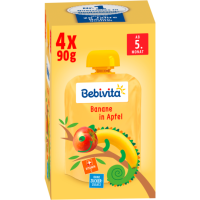 Bebivita Baby Quetschies Banane Apfel 4x90g