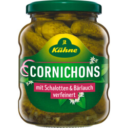 Kühne Cornichons Bärlauch & Schalotte 330g