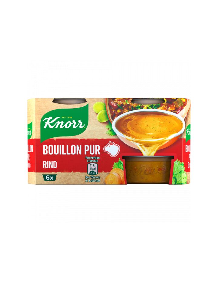 Knorr Bouillon Pur Rind für 6x0,5l 6x28g