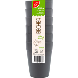 Gut & Günstig Mehrweg Becher 6er