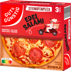 Gut & Günstig Steinofen Pizza Salami 3x350g