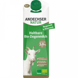 Bio Andechser Natur Ziegen H-Milch 3% 1l