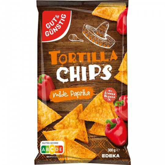 Gut & Günstig Tortillachips Milde Paprika 300g