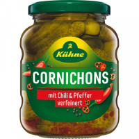 Kühne Cornichons Chili&Pfeffer 330g