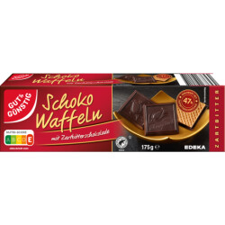 Gut & Günstig Schoko Waffeln Zartbitter 175g