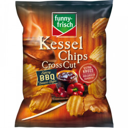 Funny-frisch Kessel Chips Cross Cut Chips BBQ 120g