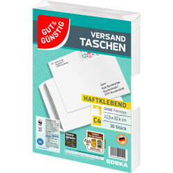 Gut & Günstig Versandtaschen DIN C4 weiß 10ST