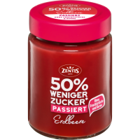 Zentis 50% wenig Zucker Erdbeer passiert 195g
