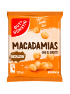 Gut & Günstig Macadamias geröstet gesalzen 125g