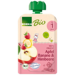 Bio EDEKA Apfel Himbeere & Banane Pouch 100g