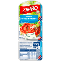 Zimbo Schinken Zwiebelmett 3x40g