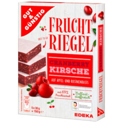 Gut & Günstig Fruchtriegel Cranberry Kirsche 5x30g