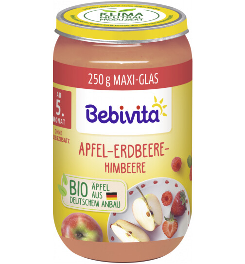 Bio Bebivita Apfel-Erdbeere-Himbeere 250g