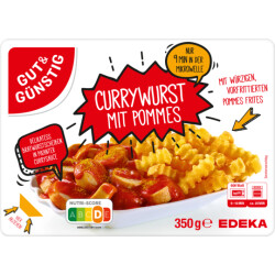 Gut & Günstig Currywurst mit Pommes 350g