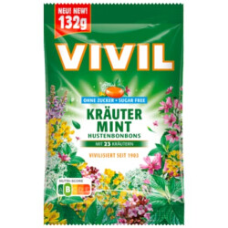 Vivil Kr&auml;uter-Mint ohne Zucker 132g