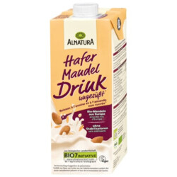 Bio Alnatura Hafer Mandel Drink ungesüßt 1l