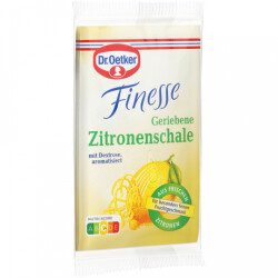 Dr.Oetker Finesse Geriebe Zitronenschale 3x6g