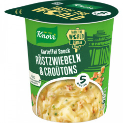 Knorr Kartoffel Snack mit Röstzwiebeln & Crotons...