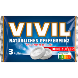Vivil Pfefferminz ohne Zucker 3er