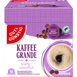 Gut & Günstig Cafe Grande Kapseln DG 128g