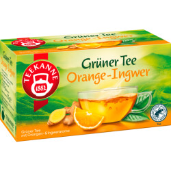 Teekanne Gr&uuml;ner Tee Orange-Ingwer 20er