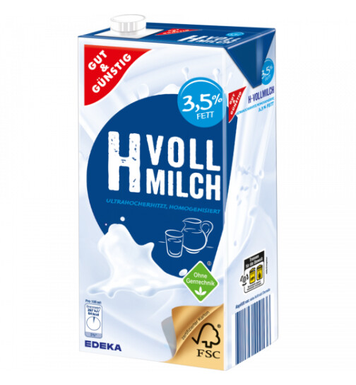 Gut & Günstig H-Milch 3,5% 1l