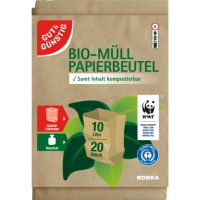 Gut &amp; G&uuml;nstig Bio M&uuml;llbeutel Papier 10l 20er