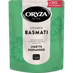 Oryza Steamed Basmati Limette &amp; Koriander 250g