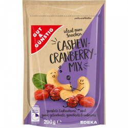 Gut &amp; G&uuml;nstig Cashew-Cranberry-Mix 200g