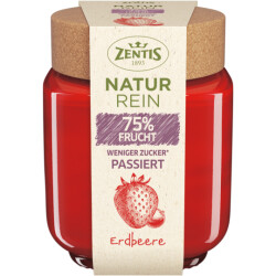 Zentis Natur Rein 75% Fruchtaufstrich Erdbeere passiert 200g