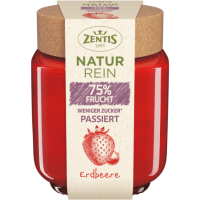 Zentis Natur Rein 75% Fruchtaufstrich Erdbeere passiert 200g