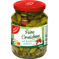 Gut & Günstig Cornichons mit Kräutern 350g