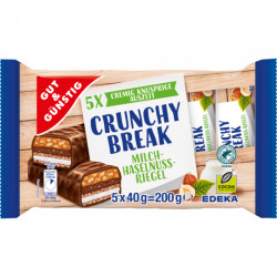Gut & Günstig Crunchy Break Riegel 5ST 200g