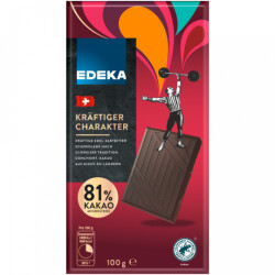 EDEKA Schweizer Edel-Zartbitterschokolade 81% 100g