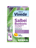 EDEKA elkos VIVEDE Salbei Bonbons zuckerfrei 50g