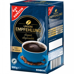 GUT&GÜNSTIG Röstkaffee Unsere Empfehlung 500g