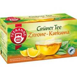 Teekanne Gr&uuml;ner Tee Zitrone Kurkuma 20ST 35g