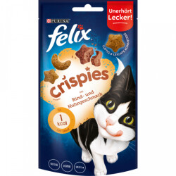 Felix Crispies mit Rind &amp; Huhngeschmack Katzensnacks 45g
