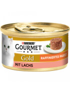 Gourmet Gold Ragout Raffinesse Lachs Katzennassnahrung 85g