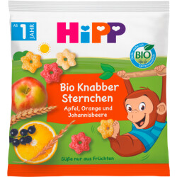 Bio Hipp Für Kinder Knabber Sternchen mit Apfel,...