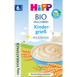 Bio Hipp Milchbrei Kindergriess ab 6.Nonat 450g