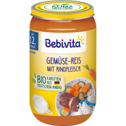Bio Bebivita Menü Gemüse-Reis mit Rindfleisch...