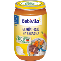 Bio Bebivita Menü Gemüse-Reis mit Rindfleisch...