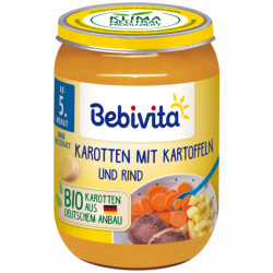 Bio Bebivita Karotten mit Kartoffeln+Rind ab dem 4.Monat...